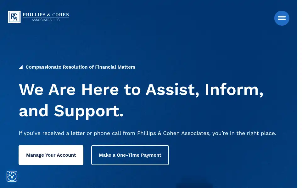 Screenshot of phillips-cohen.com