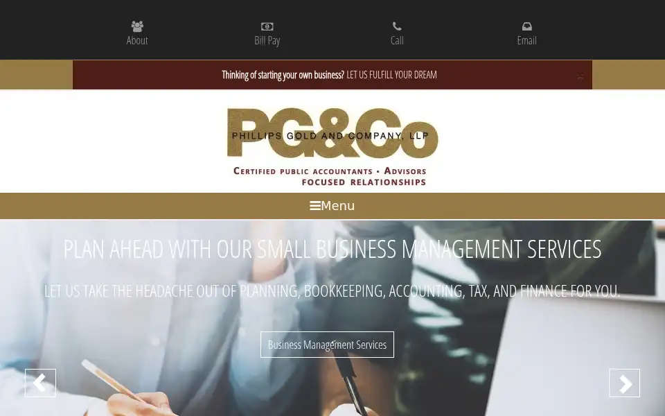 Screenshot of phillipsgold.com