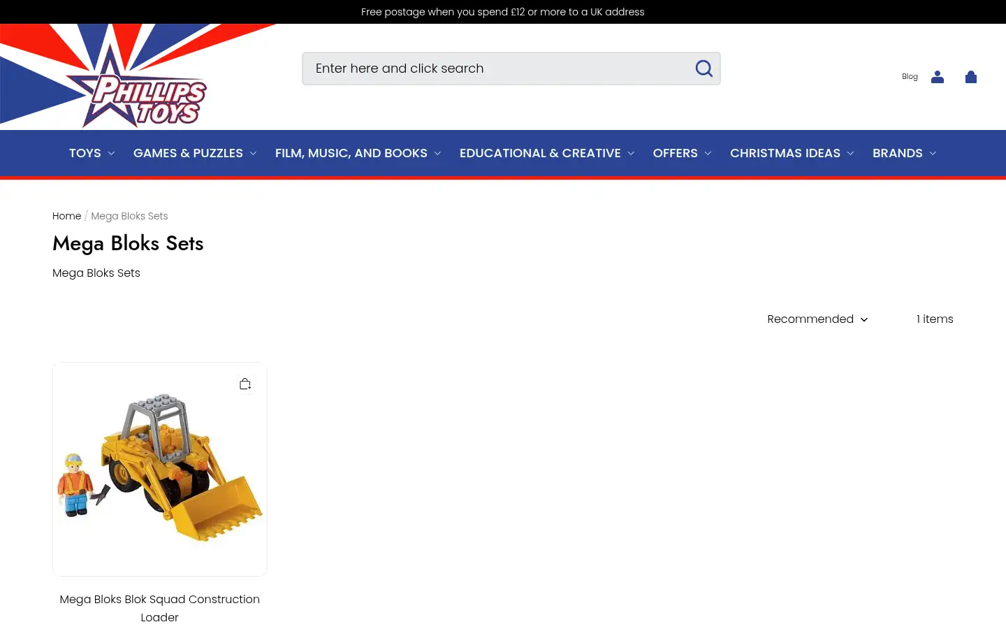 Screenshot of phillipstoys.co.uk