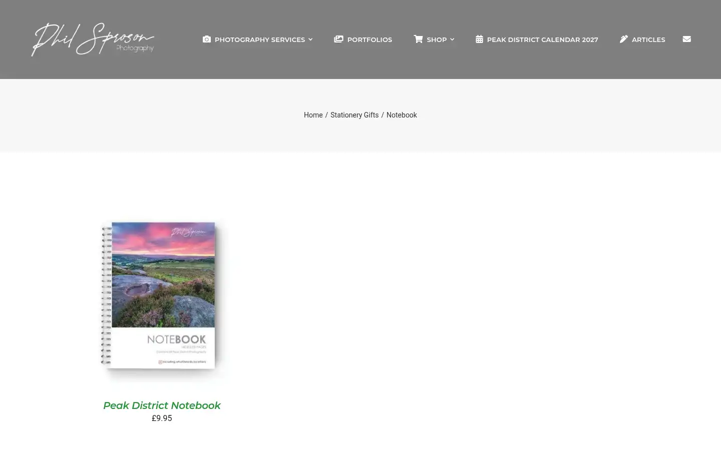 Screenshot of philsprosonphotography.com