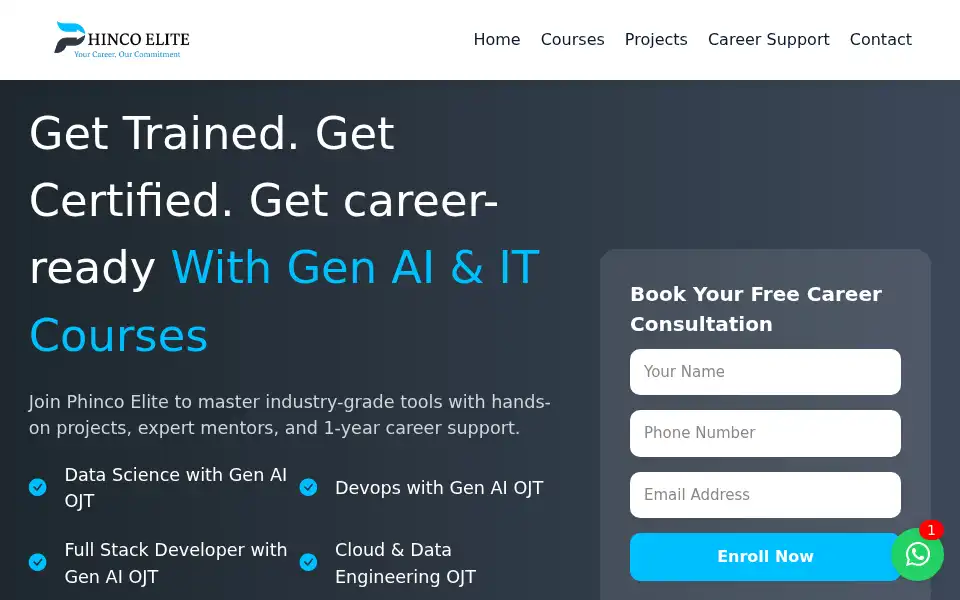 Screenshot of phincoelite.com