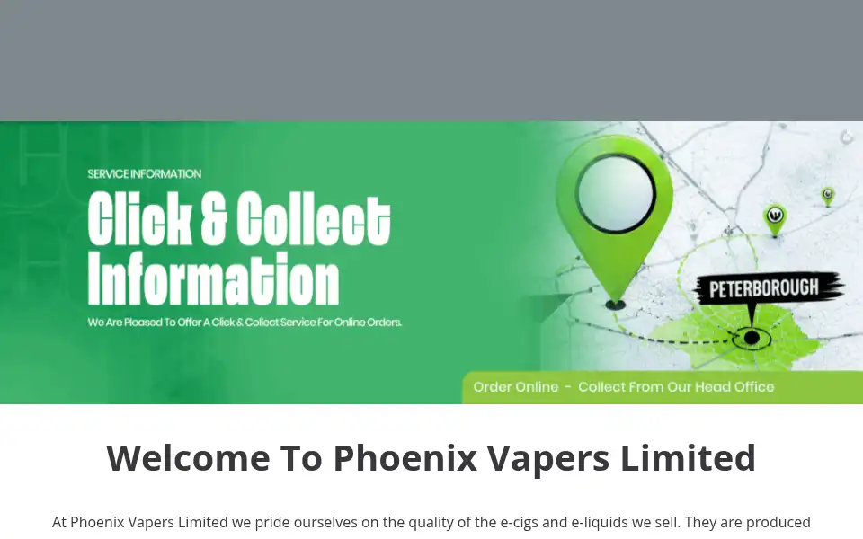 Screenshot of phoenixeliquid.co.uk
