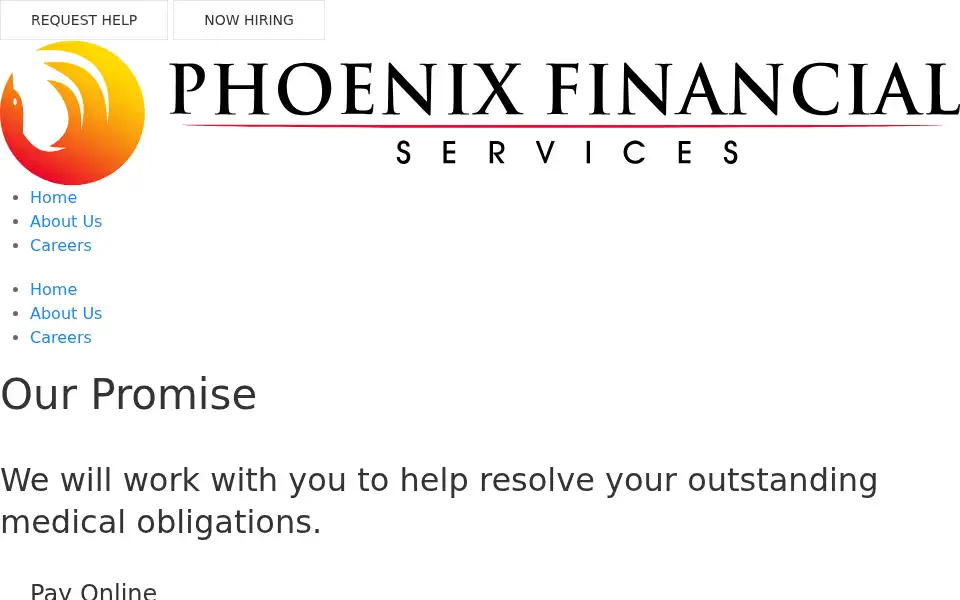 Screenshot of phoenixfinancialsvcs.com
