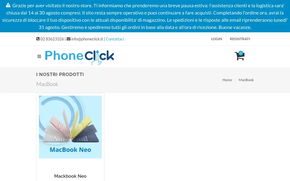 Screenshot of phoneclick.it