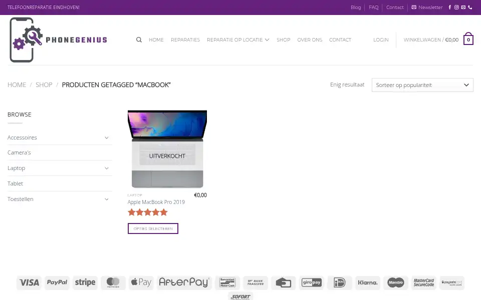 Screenshot of phonegenius.nl