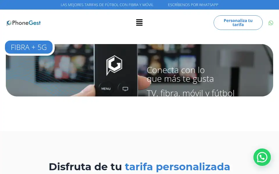 Screenshot of phonegest.com