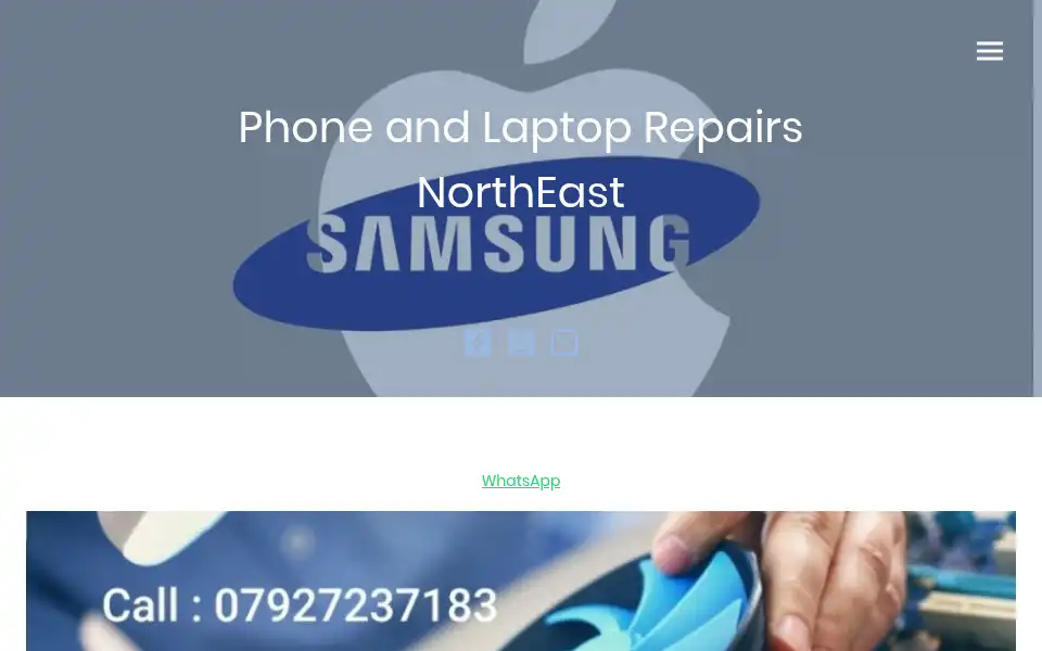 Screenshot of phonelaptoprepairsnortheast.co.uk