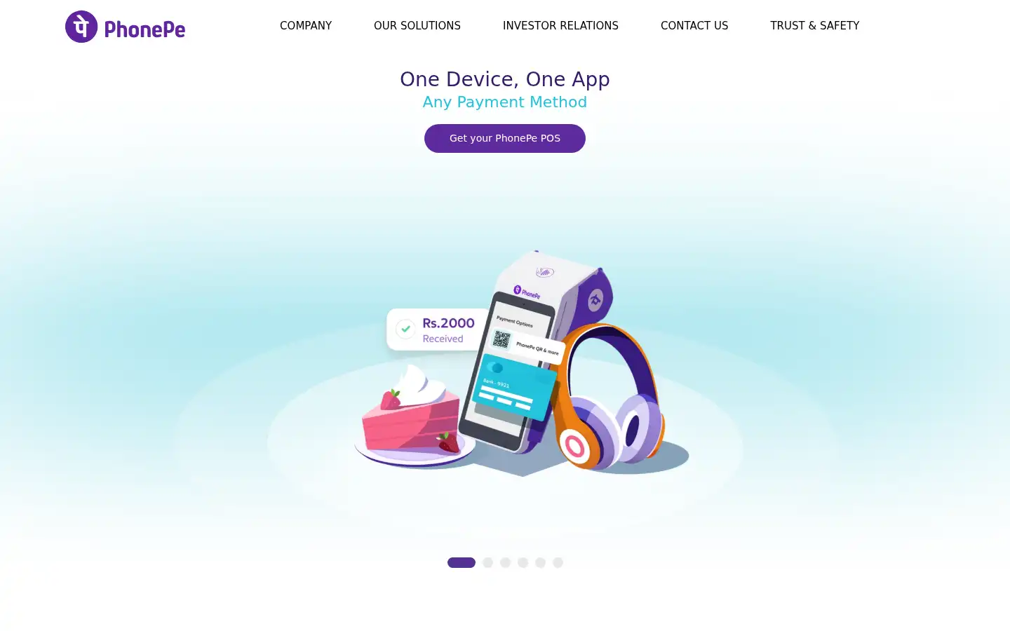 Screenshot of phonepe.com