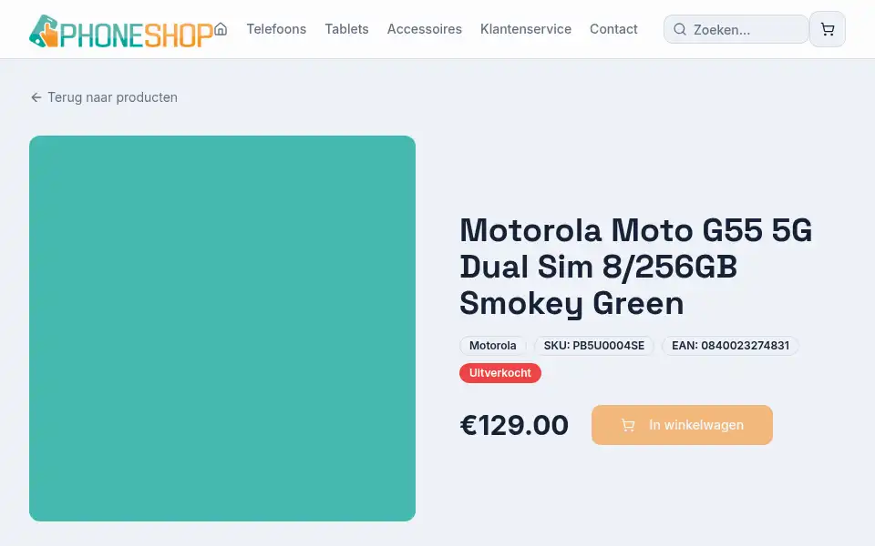 Screenshot of phoneplaza.nl