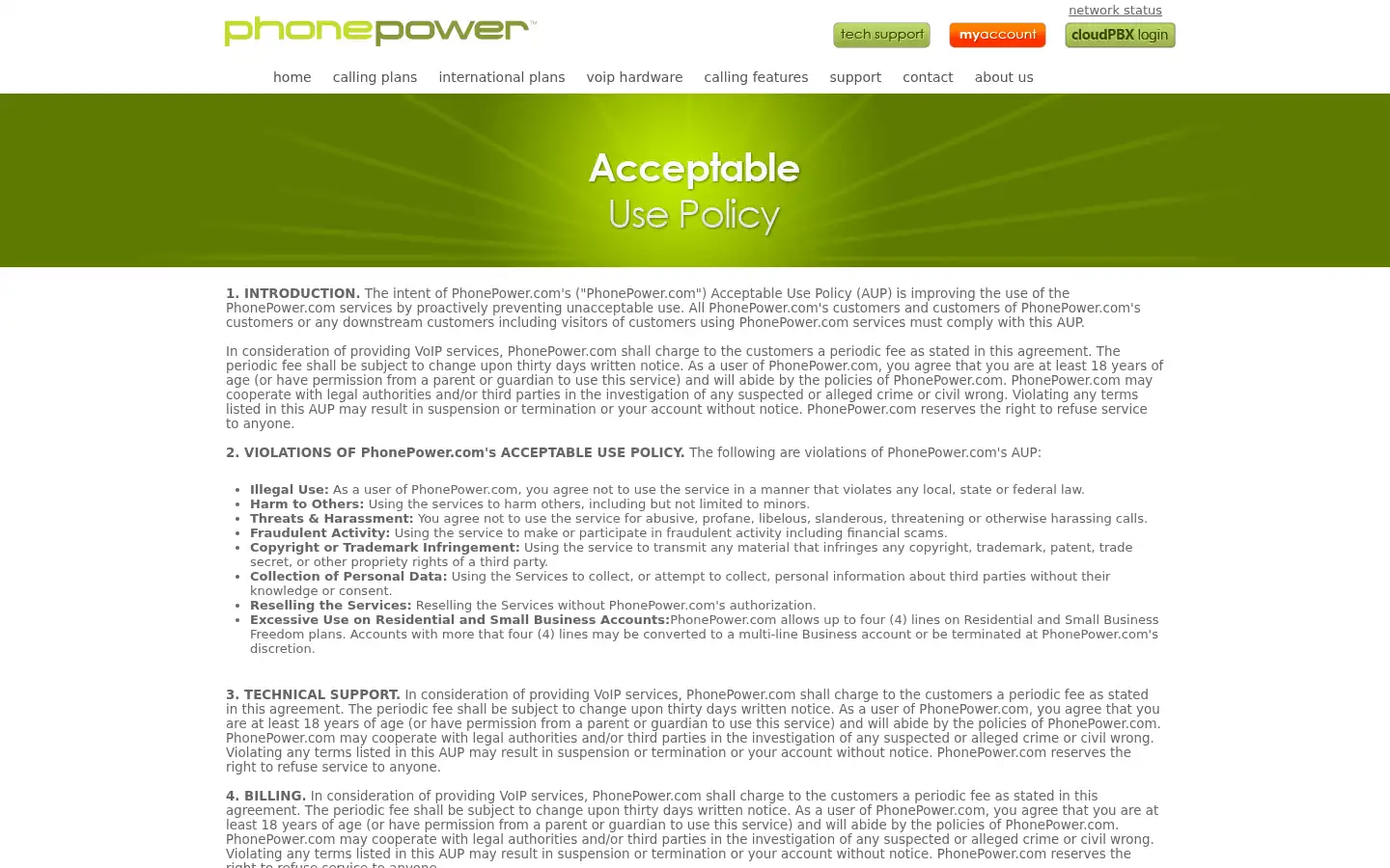 Screenshot of phonepower.com
