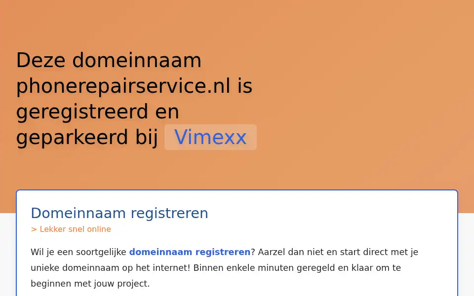 Screenshot of phonerepairservice.nl