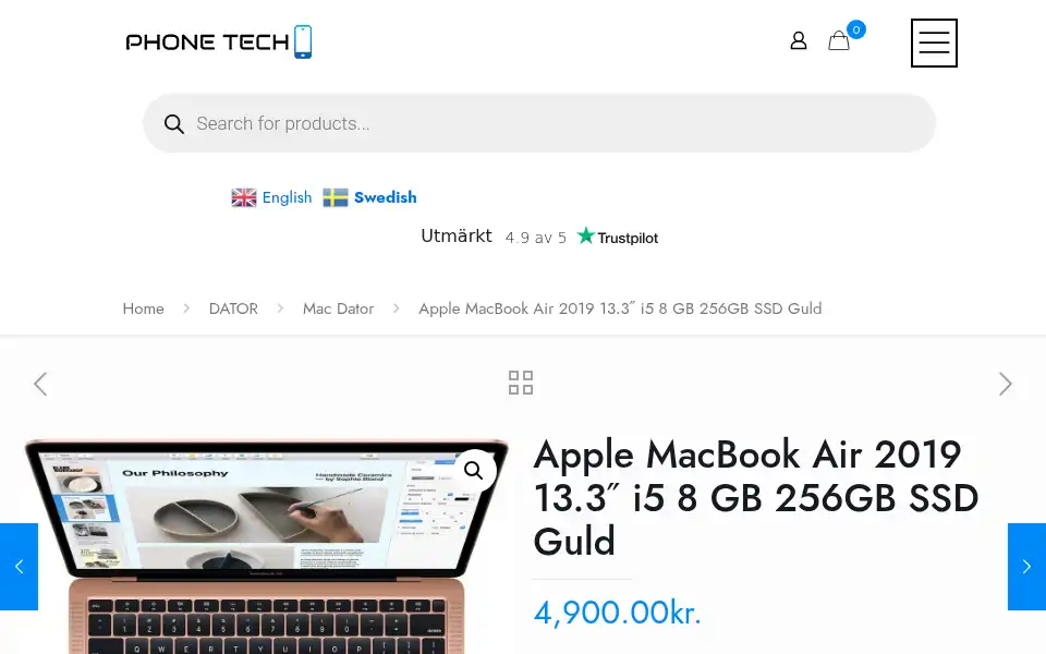 Screenshot of phonetech.se