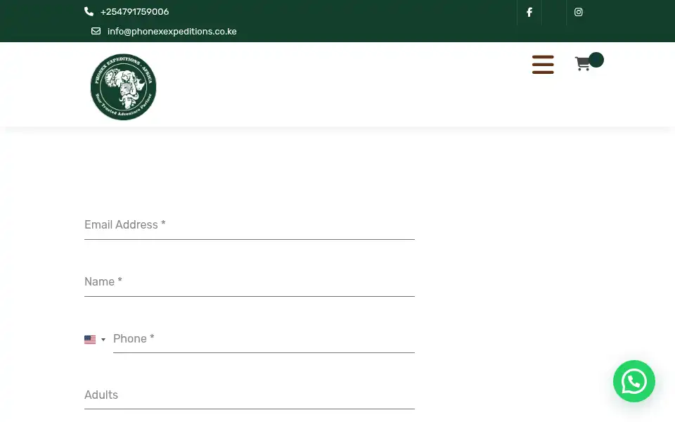 Screenshot of phonexexpeditions.co.ke