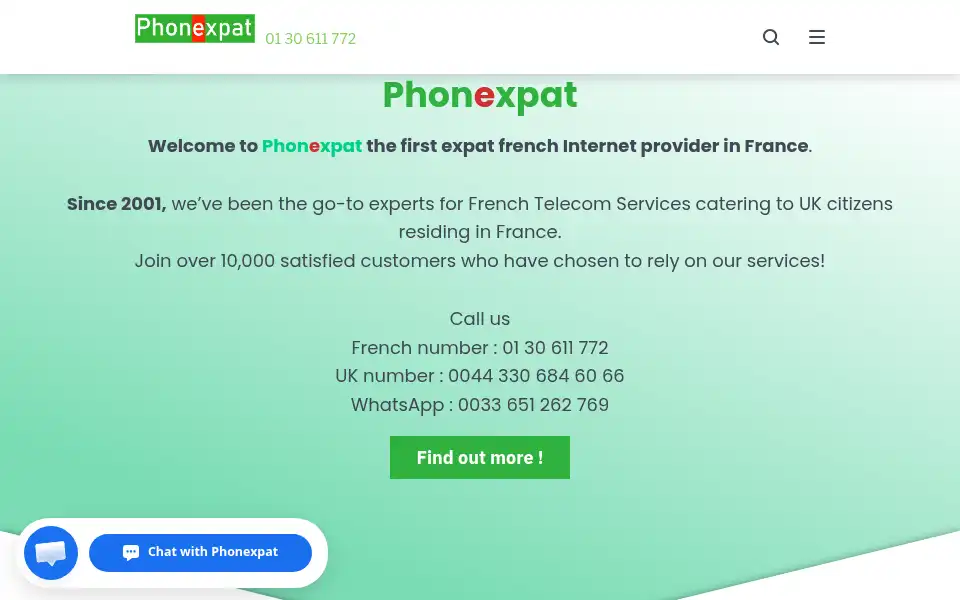 Screenshot of phonexpat.net