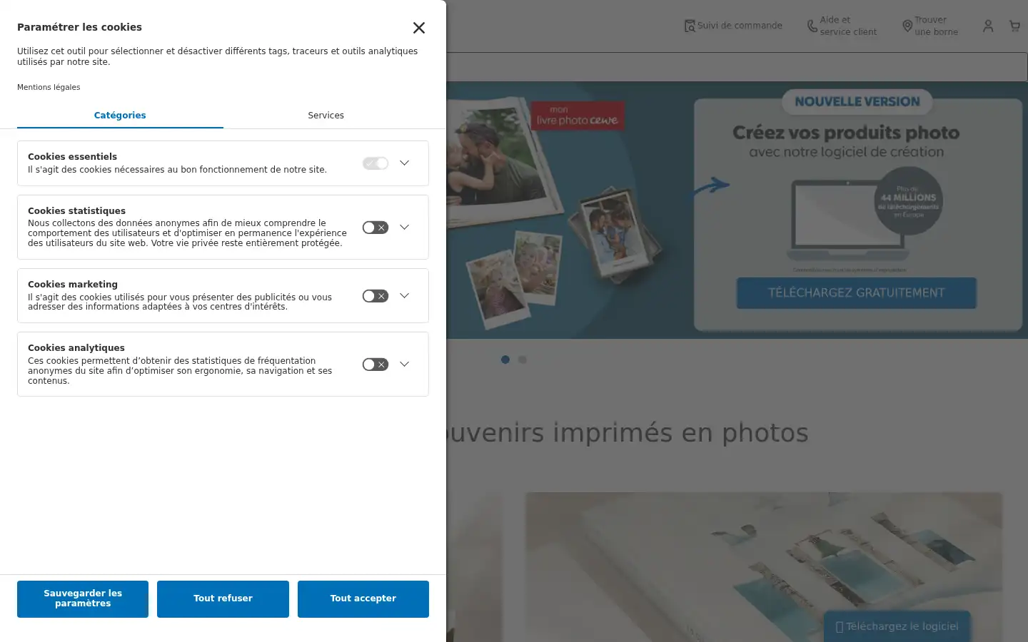 Screenshot of photo.leclerc