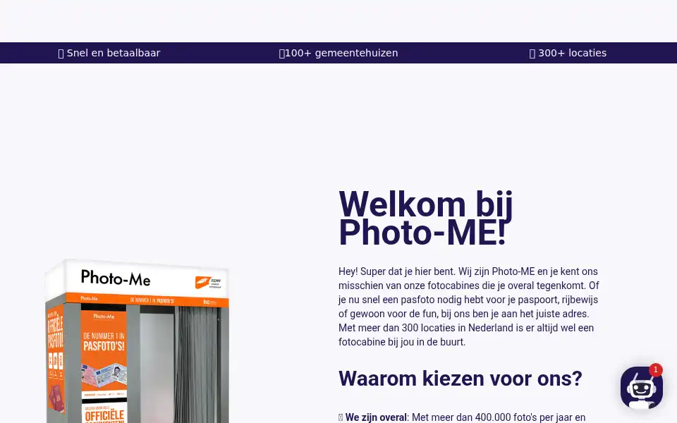 Screenshot of photo-me.nl