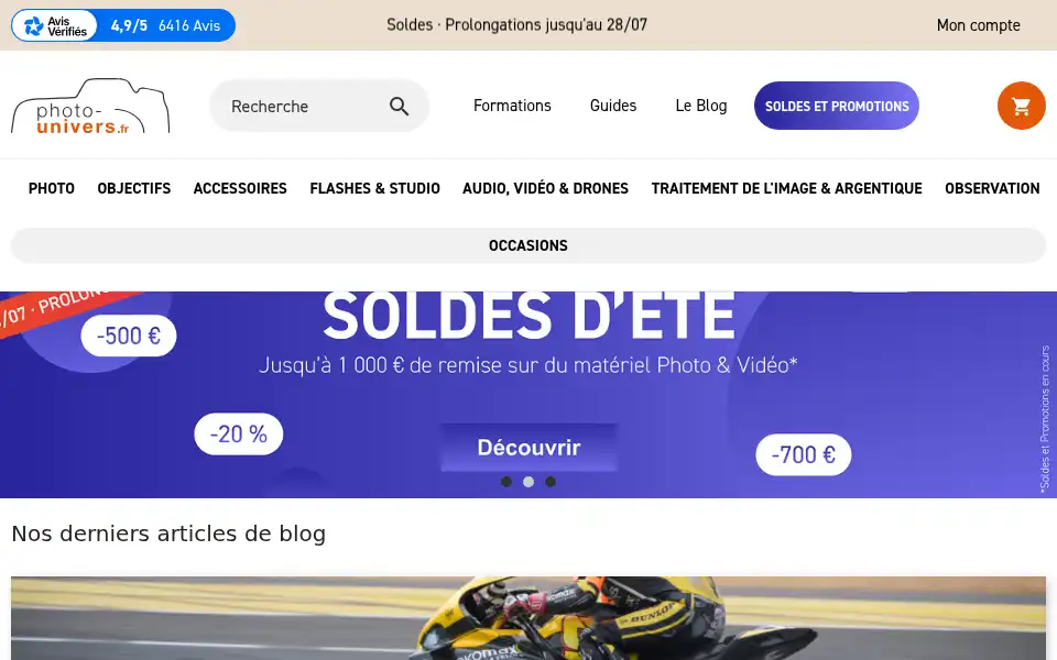 Screenshot of photo-univers.fr