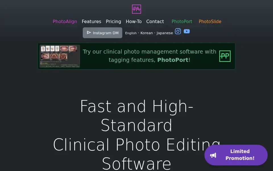 Screenshot of photoalign.com
