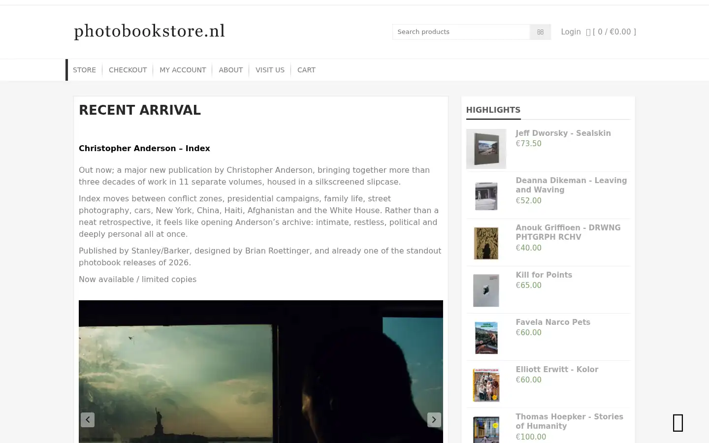 Screenshot of photobookstore.nl