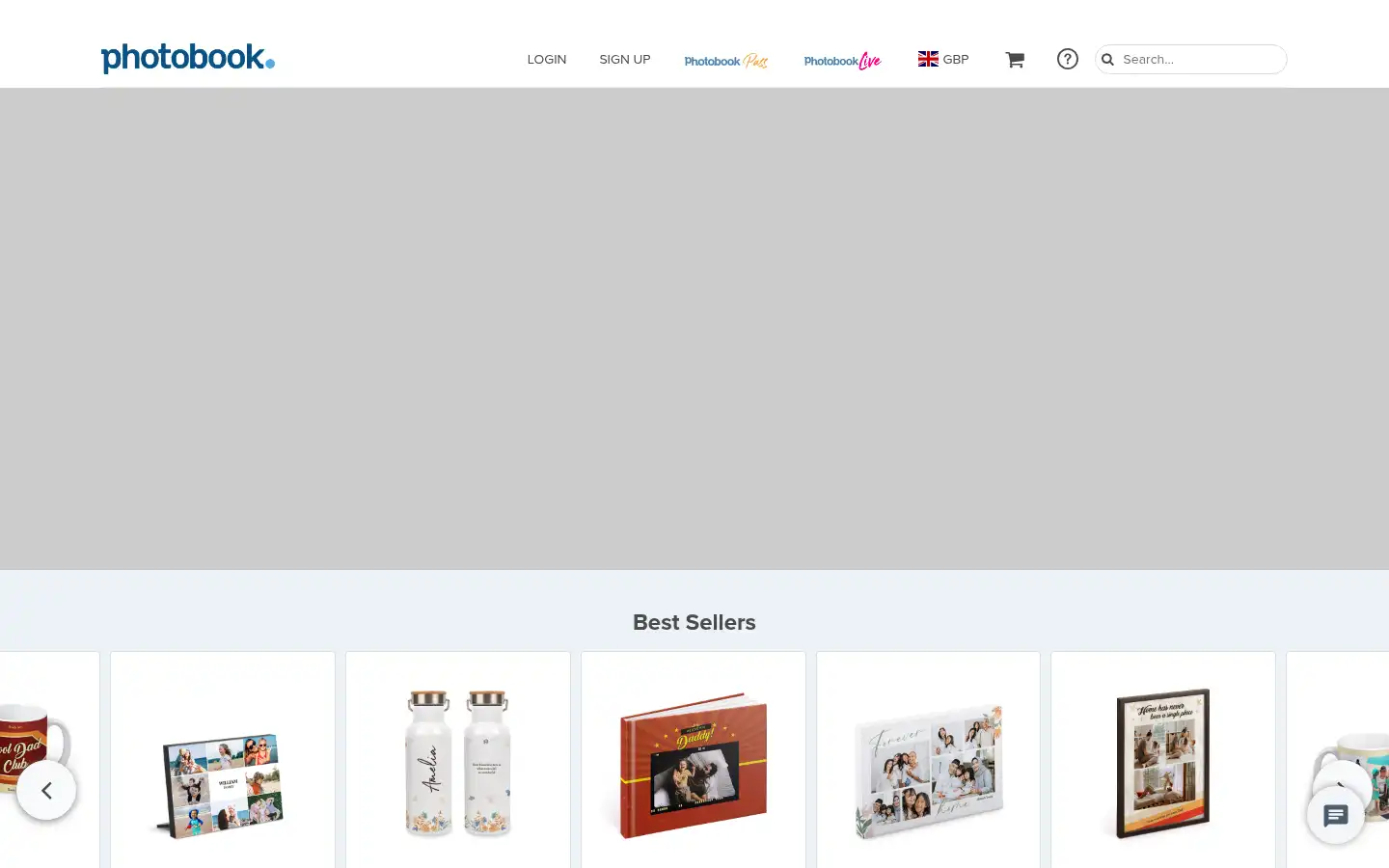 Screenshot of photobookuk.co.uk