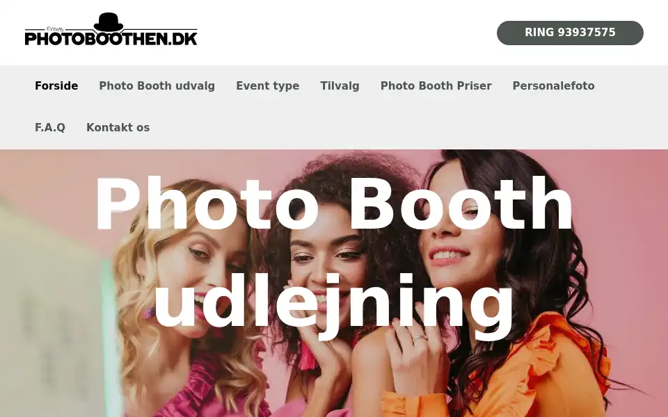 Screenshot of photoboothen.dk