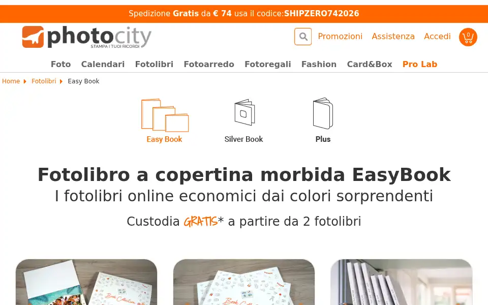 Screenshot of photocity.it