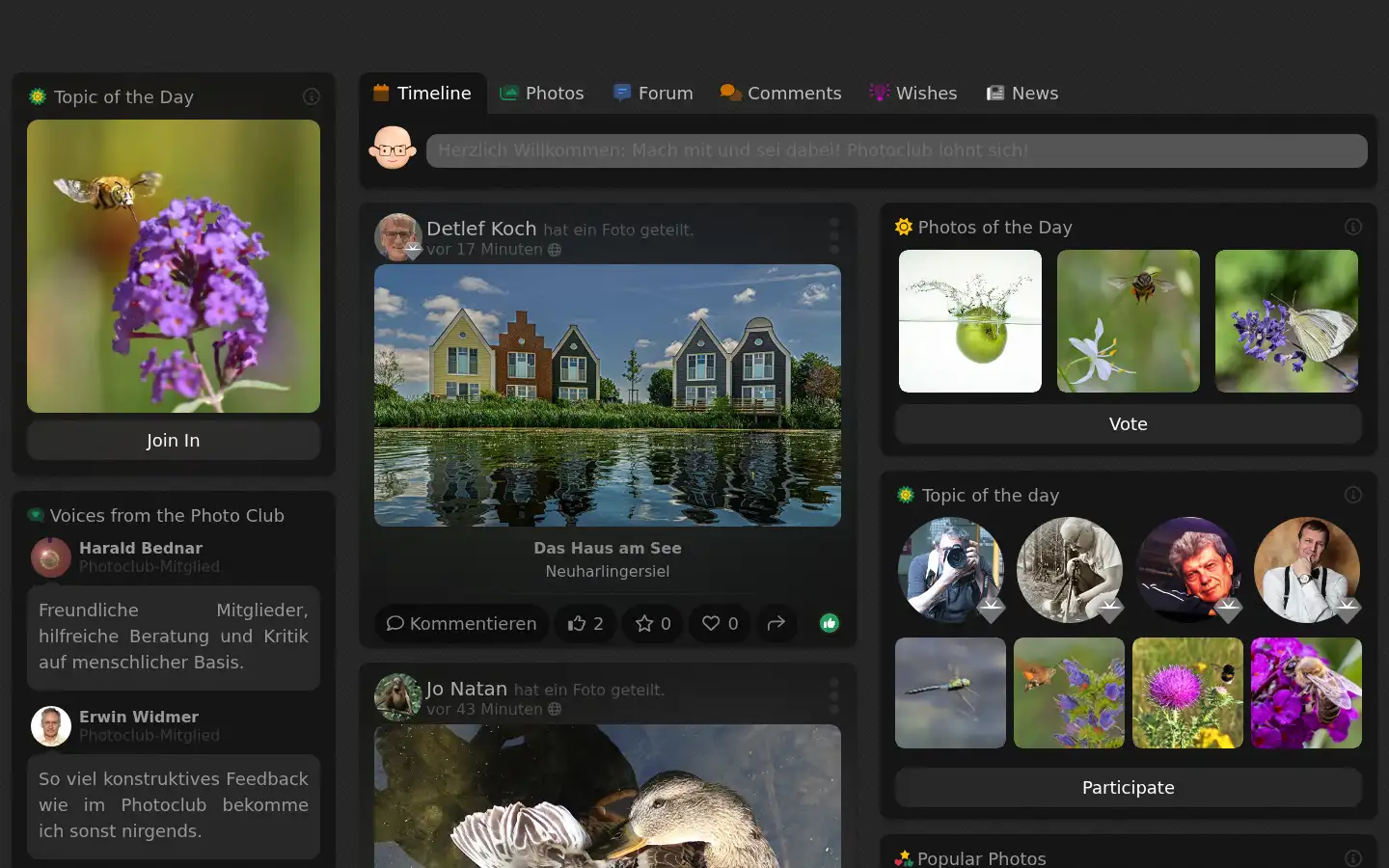 Screenshot of photoclub.io