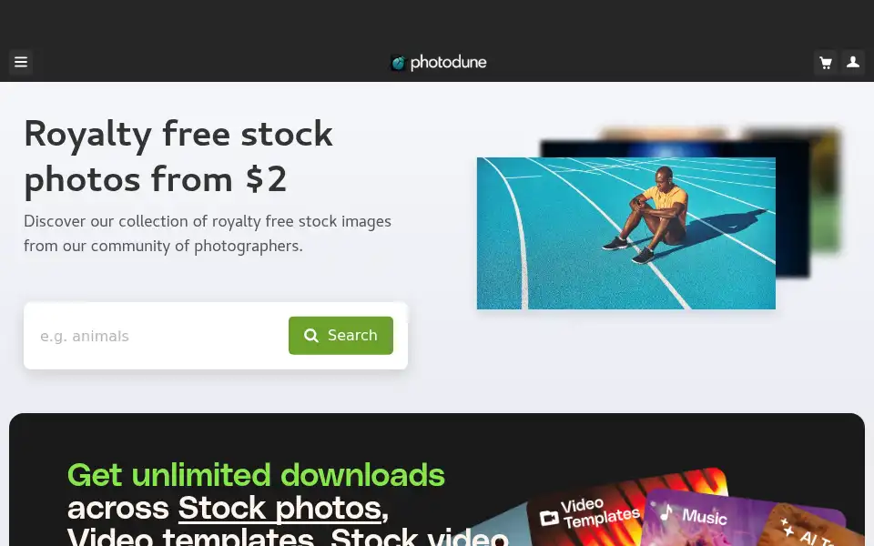 Screenshot of photodune.net