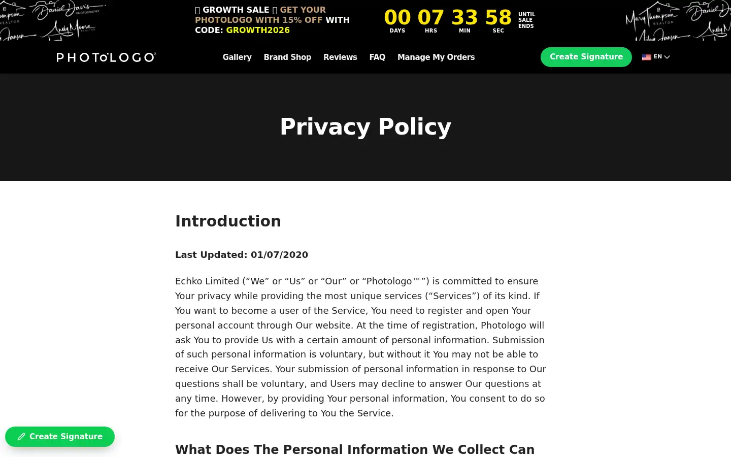 Screenshot of photologo.co