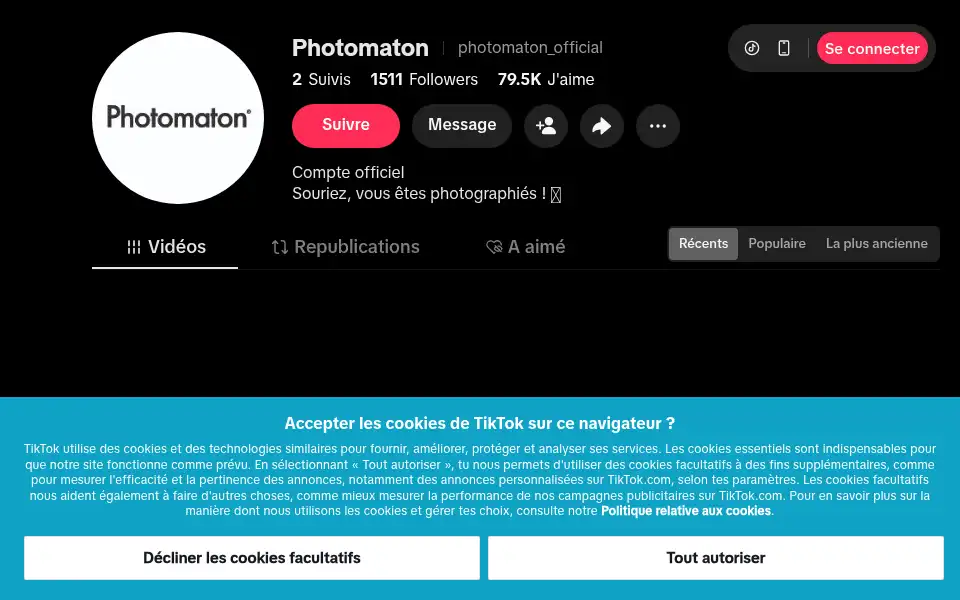 Screenshot of photomaton.fr