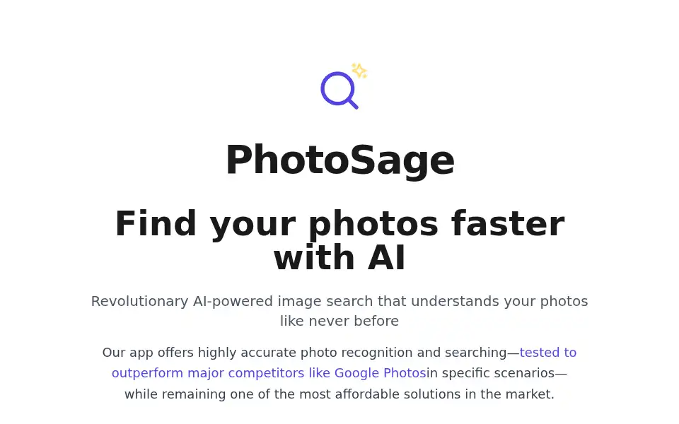 Screenshot of photosage.netlify.app
