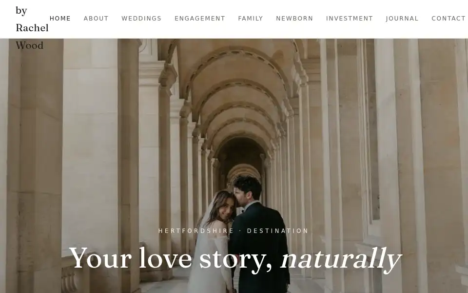Screenshot of photosbyrachelwood.com