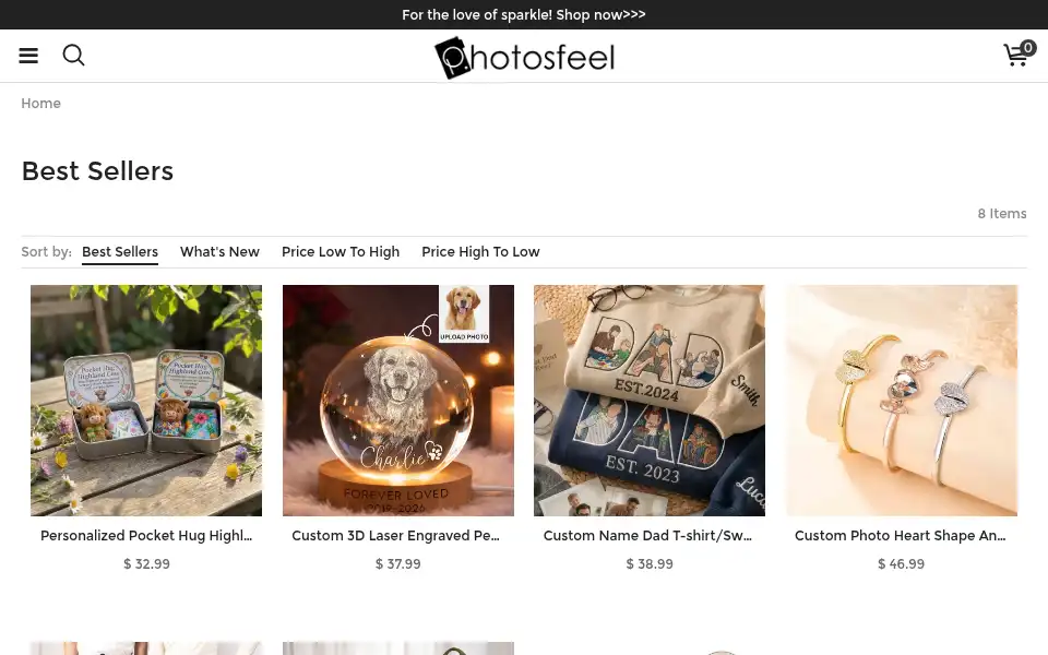 Screenshot of photosfeel.com