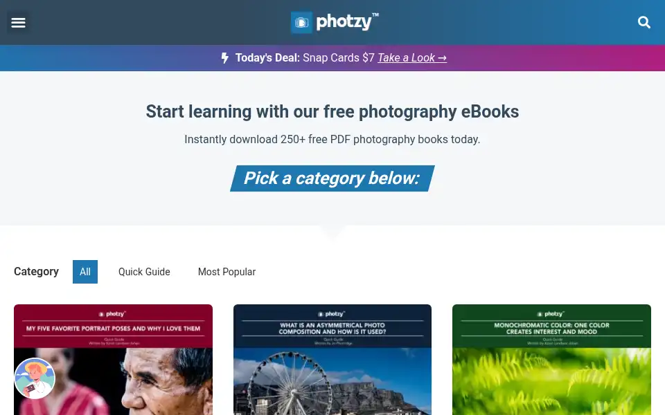 Screenshot of photzy.com