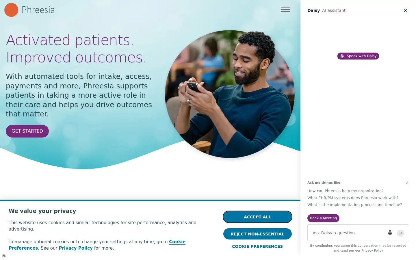 Screenshot of phreesia.com