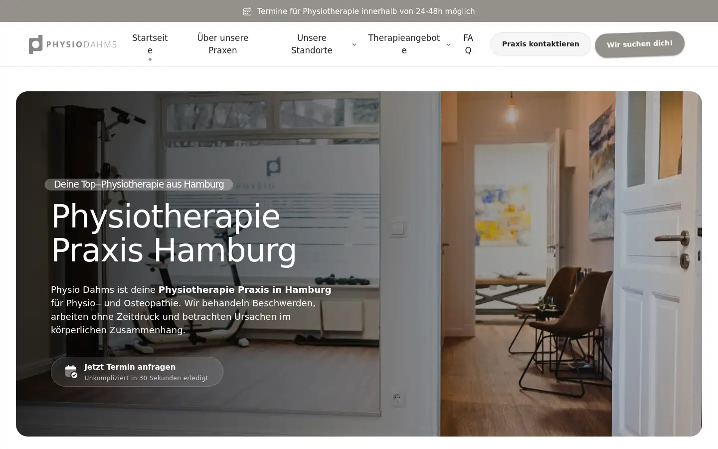 Screenshot of physio-dahms.de