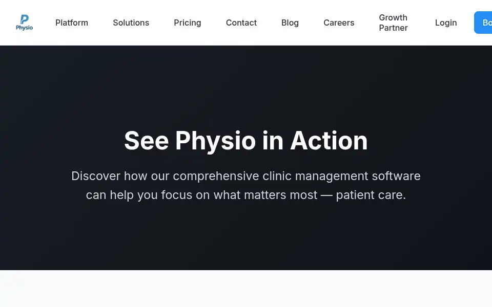 Screenshot of physioapp.in
