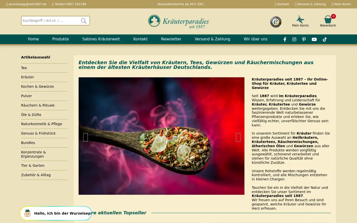 Screenshot of phytofit.de
