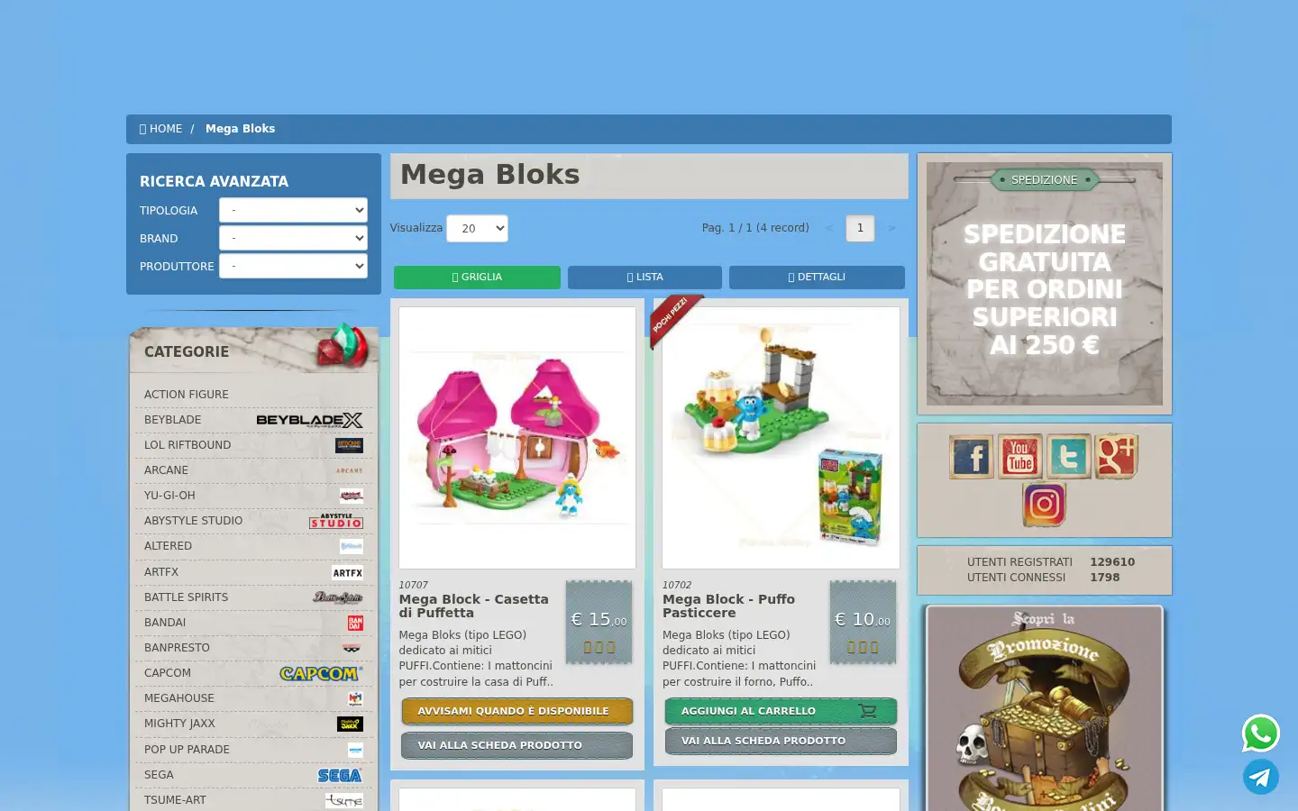 Screenshot of pianetahobby.it