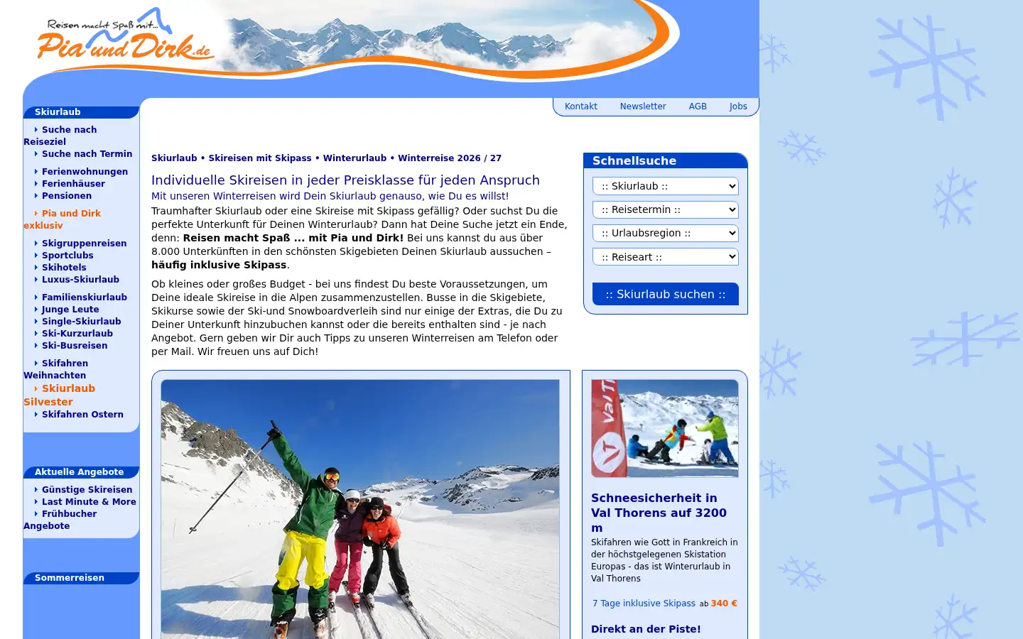 Screenshot of piaunddirk.de