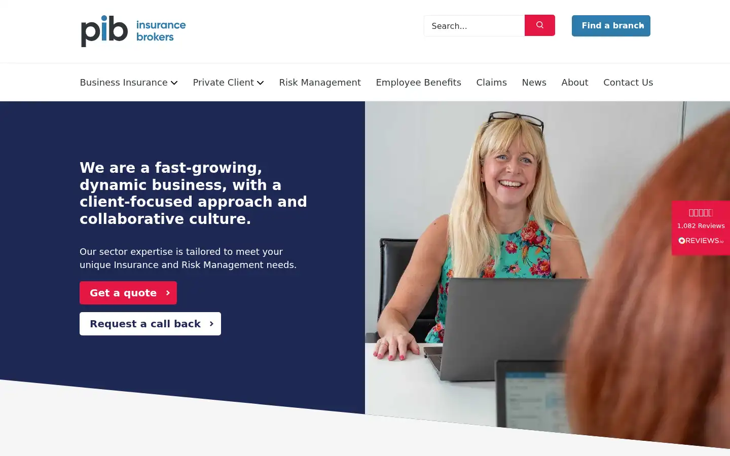 Screenshot of pib-insurance.com