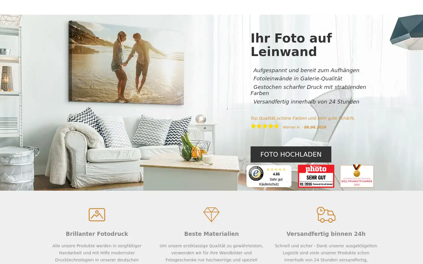 Screenshot of picanova.de