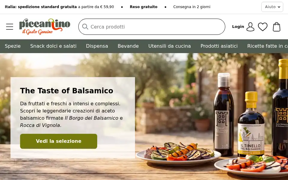 Screenshot of piccantino.it
