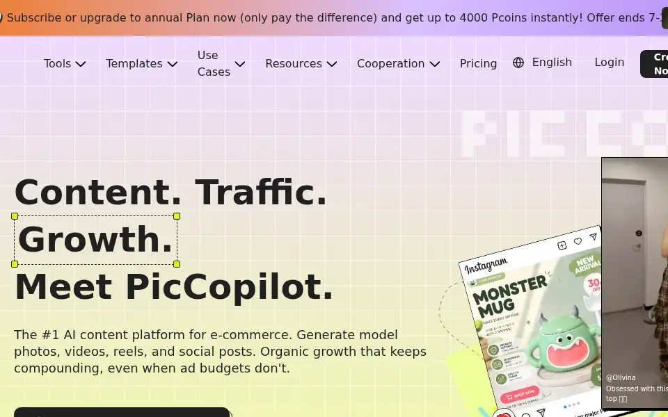 Screenshot of piccopilot.com