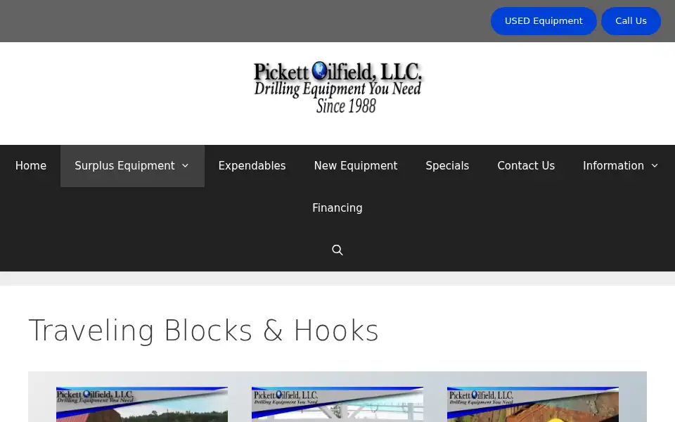 Screenshot of pickettoil.com