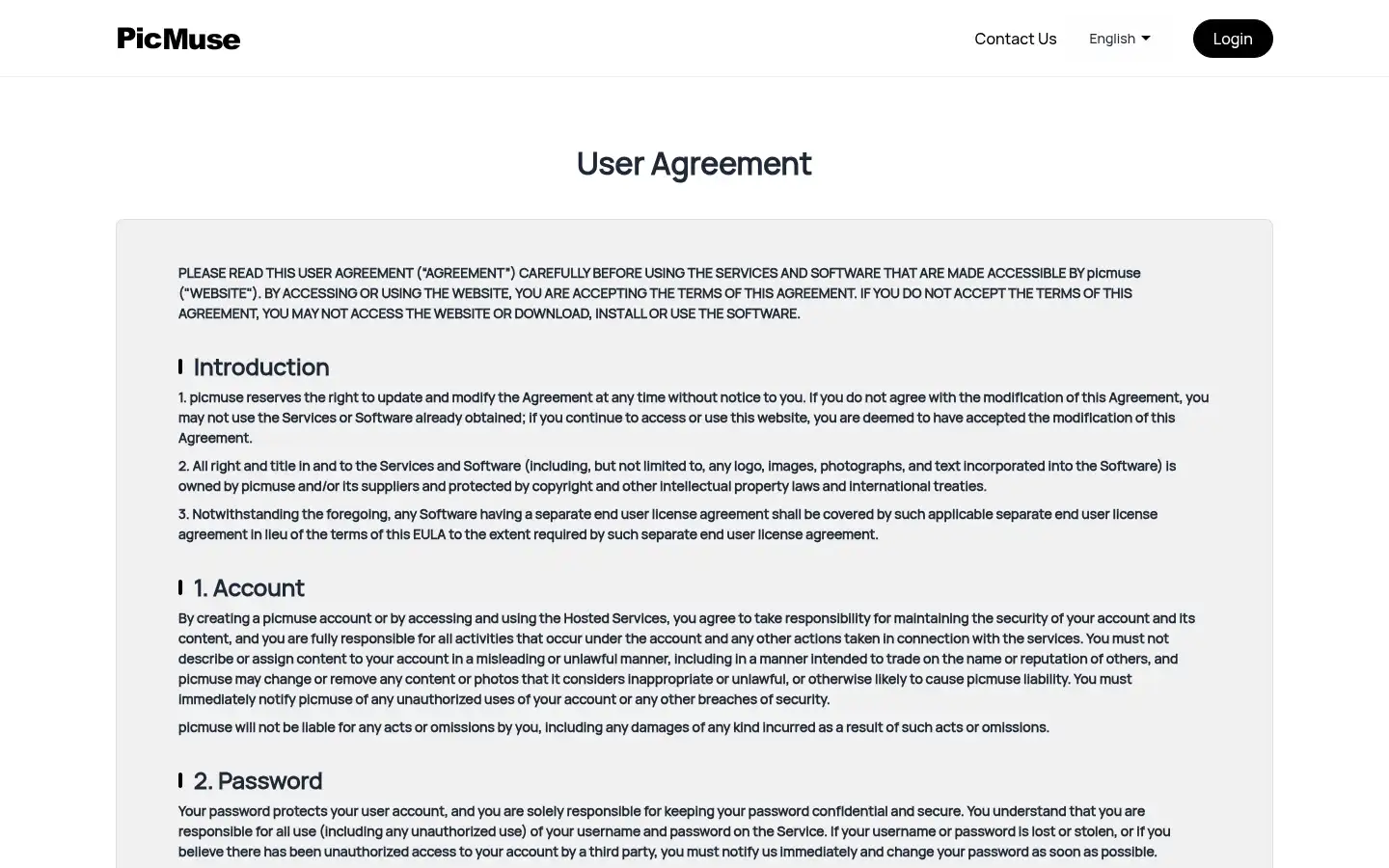 Screenshot of picmuse.co