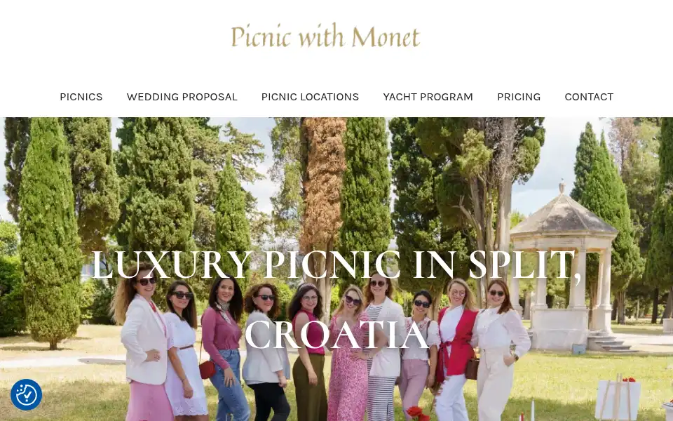 Screenshot of picnicwithmonet.com