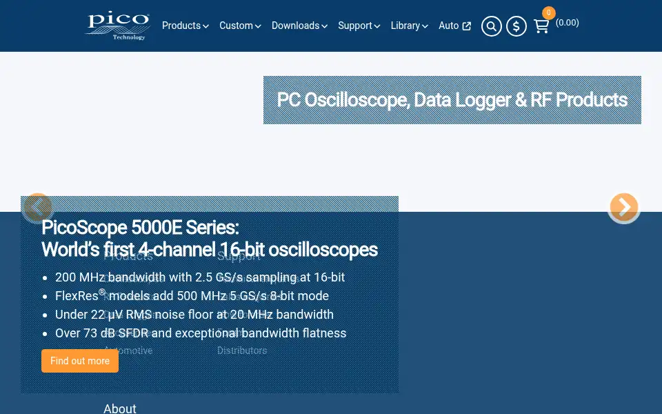 Screenshot of picotech.com