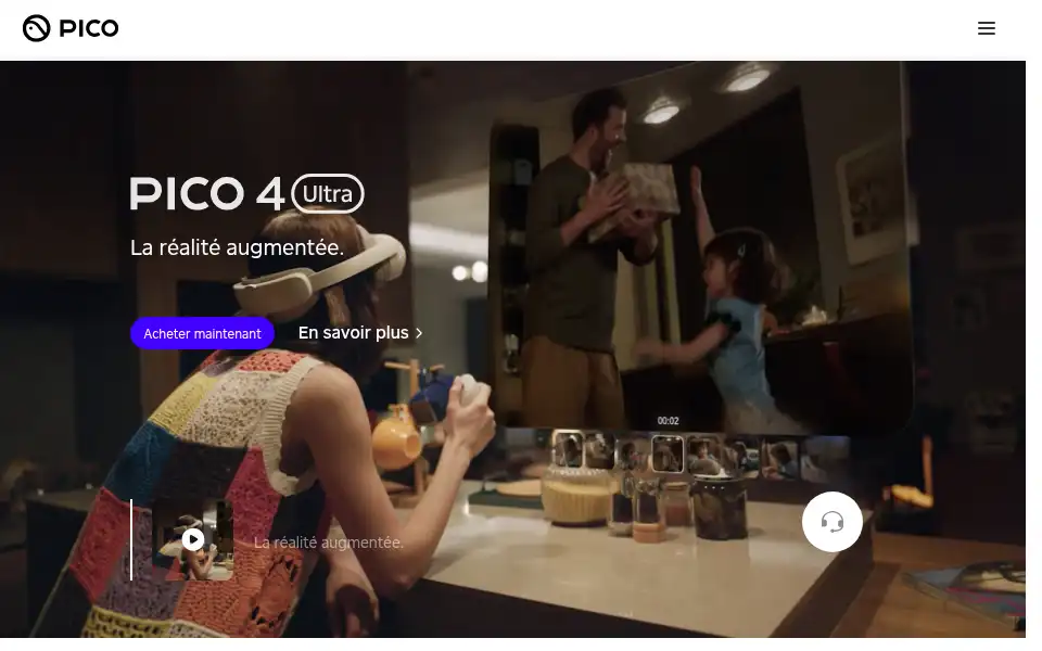 Screenshot of picoxr.com