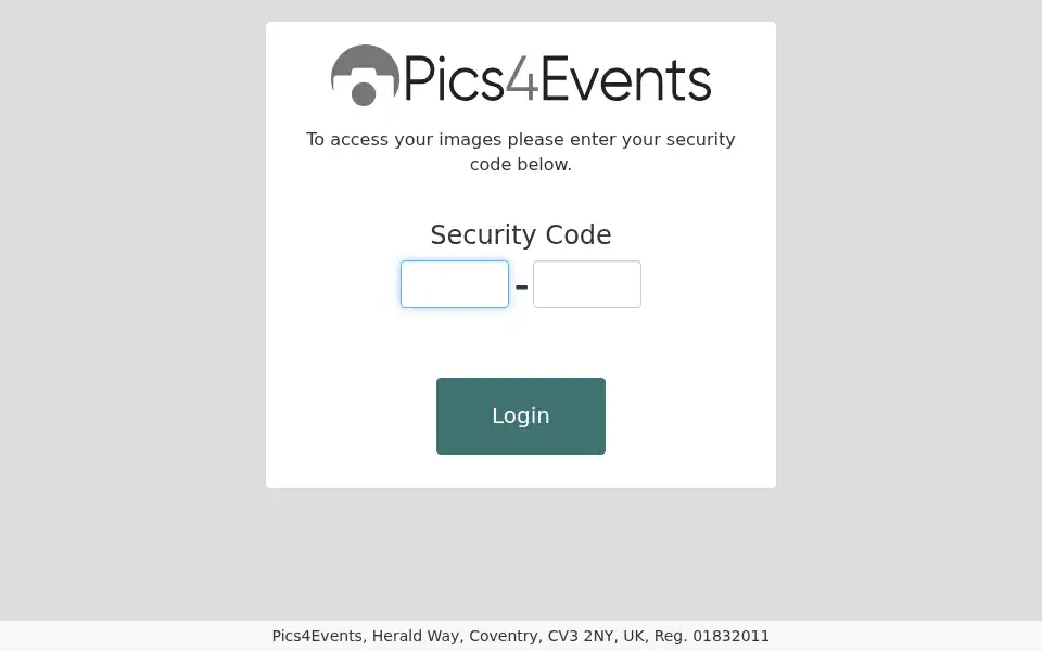 Screenshot of pics4events.com